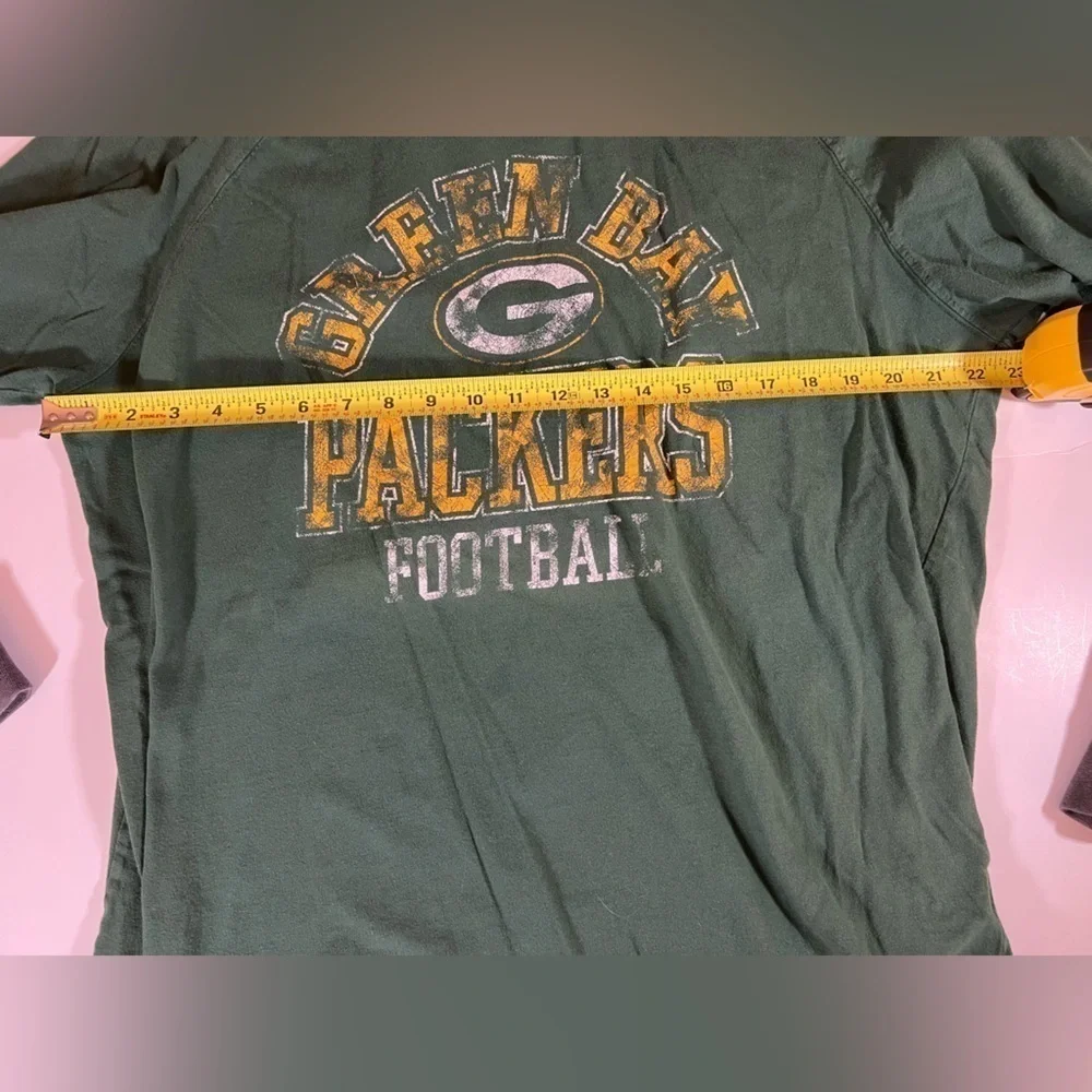 NFL Green Bay Packers green ls tshirt gray waffle Y2K vibe sz XL grunge